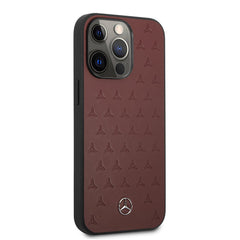 IPHONE 13 PRO MAX - LEATHER RED WITH STARS PATTERN - MERCEDES-BENZ