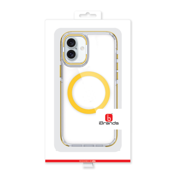 iPhone 16 Plus 6.7 inch MagSonic Camera Bracket Stand Magnetic Ring Circle Hybrid - Yellow - Image 2