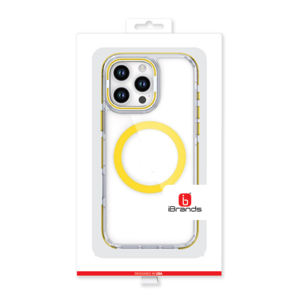 iPhone 16 Pro 6.3 inch MagSonic Camera Bracket Stand Magnetic Ring Circle Hybrid - Yellow - Image 5