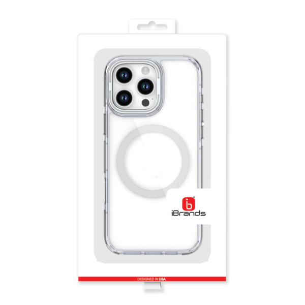iPhone 16 Pro 6.3 inch MagSonic Camera Bracket Stand Magnetic Ring Circle Hybrid - White - Image 5