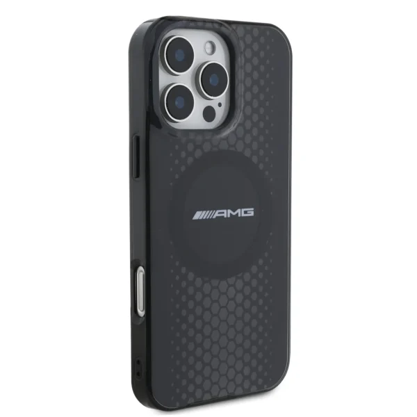 iPhone 16 Pro Max - PC/TPU Black Hard Case MagSafe Compatible Double Layer Graphics Design - AMG - Image 2