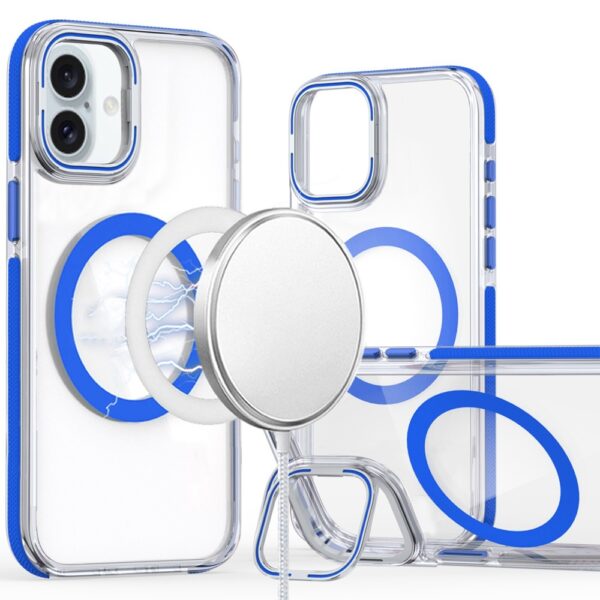 iPhone 16 Plus 6.7 inch MagSonic Camera Bracket Stand Magnetic Ring Circle Hybrid - Blue