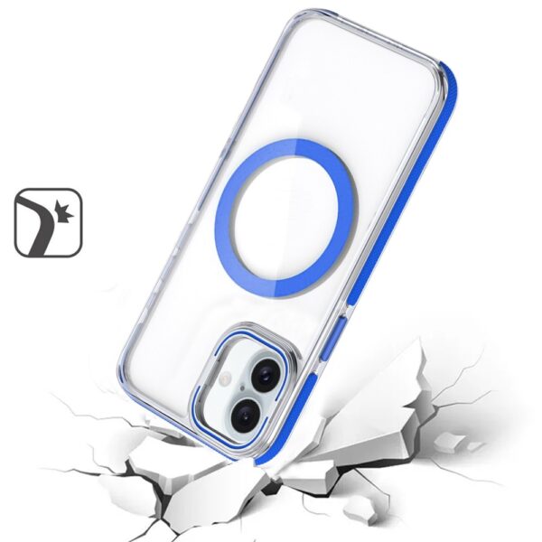 iPhone 16 Plus 6.7 inch MagSonic Camera Bracket Stand Magnetic Ring Circle Hybrid - Blue - Image 3