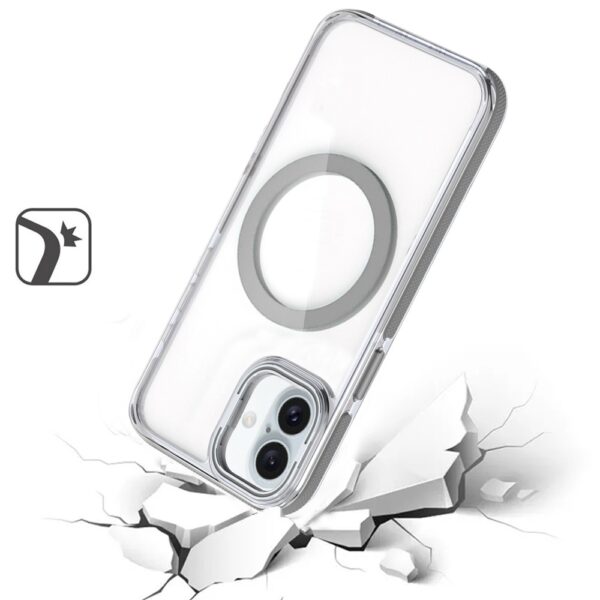 iPhone 16 6.1 inch MagSonic Camera Bracket Stand Magnetic Ring Circle Hybrid - Grey - Image 4