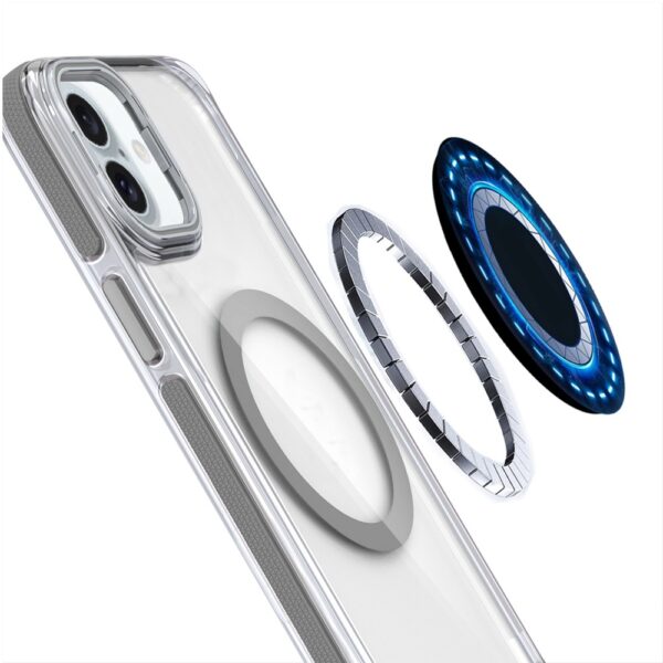 iPhone 16 6.1 inch MagSonic Camera Bracket Stand Magnetic Ring Circle Hybrid - Grey - Image 5
