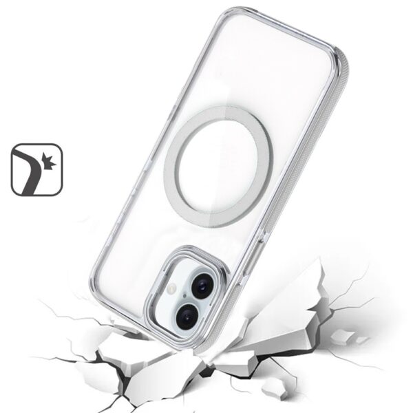 iPhone 16 6.1 inch MagSonic Camera Bracket Stand Magnetic Ring Circle Hybrid - White - Image 4