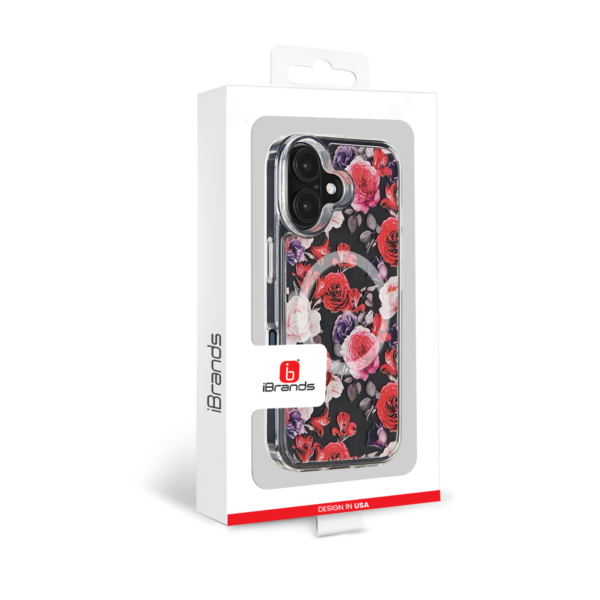 iPhone 16 6.1 inch Magnetic Space UV Design Case - Roses - Image 4