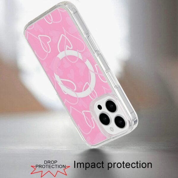 iPhone 16 Pro 6.3 inch Magnetic Space UV Design Case - Hearts - Image 3