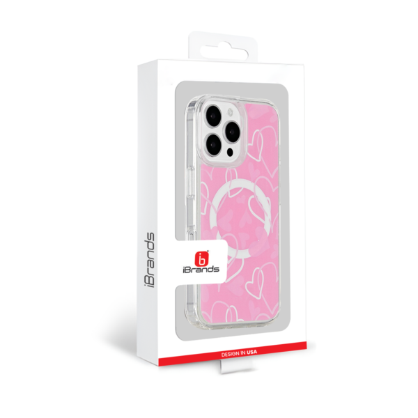 iPhone 16 Pro 6.3 inch Magnetic Space UV Design Case - Hearts - Image 4